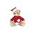 Urso de Natal Sentado com Cachecol e Gorro 35cm - Imagem 1