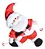 Enfeite Papai Noel Esquiando Natalino Decorativo 36cm - Imagem 1