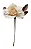 Pick Botão de Rosa Creme Decorativo Natalino 19x7cm - Imagem 1