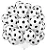 Balão de Látex 10 Polegadas Estampado Bola de Futebol Branco e Preto – Pacote com 25 Unidades - Imagem 1