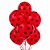 Balão de Látex Bolinha 10 Polegadas Vermelho com Bolinhas Pretas – Pacote com 25 Unidades - Imagem 1