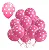 Balão de Látex Bolinha 10 Polegadas Rosa com bolinhas Brancas – Pacote com 25 Unidades - Imagem 1
