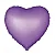 Balão Metalizado Coração Roxo - 18 Polegadas (45cm) - Flutua Gás Hélio - Imagem 1