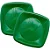 Prato Quadrado 15 cm - Verde - 10 Unidades - Imagem 1