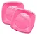 Prato Quadrado 21 cm - Pink - 10 Unidades - Imagem 1