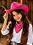 Chapéu Cowboy Infantil Pink Liso - Imagem 1