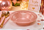 Prato Fundo Plástico Biodegradável Cumbuca 15cm Rose Gold - 10 Unidades - Imagem 1