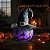 Abóbora com Chapéu para Decoração de Halloween 30cm - Roxo - Imagem 1