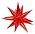 Balão Metalizado Sputnik Vermelho 27” (70cm) – 13 Pontas Decorativo - Imagem 1