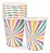 Copo de Papel Listras Candy Color 270ml – Descartável para Festa – 10 Unidades - Imagem 1