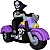 Inflável Motoqueiro Caveira Halloween com LED 1,85m - Imagem 3