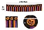 Cortina Metalizada Halloween Tricolor Roxo, Preto e Laranja 3m x 30cm - Imagem 2