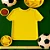 Bandeja Decorativa Camisa de Futebol 22,5cm - Amarelo - Imagem 1