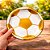 Prato de Papel Bola de Futebol Dourado 18cm – 8 Unidades - Imagem 1