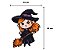 Personagem Decorativo Bruxinha Halloween Infantil 58x44cm – Papel Cartão - Imagem 2