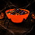 Cestinha com Pés de Aranha Laranja Halloween 16x8cm - Imagem 1