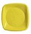 Prato Quadrado 15 cm - Amarelo - 10 Unidades - Imagem 1