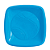 Prato Quadrado 15 cm - Azul Claro - 10 Unidades - Imagem 1