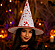 Chapéu De Bruxa Branco Com Sangue Assustador Halloween - Imagem 1