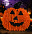 Adorno Abóbora Festão Halloween Brilhante para Pendurar 25x26cm - Imagem 1