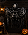 Balão Metalizado Caveira com Capa Halloween Gigante 150cm - Imagem 1