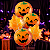 Kit Balão Metalizado Abóbora com Folhas Halloween – 5 Peças - Imagem 1