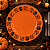 Sousplat Caveira Halloween de Plástico 33cm - Imagem 1