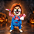 Fantasia Chucky para Pet com Peruca, Camisa e Faca Cenográfica - Imagem 2