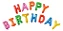 Kit Balao Metalizado Letras Happy Birthday Colors 16 Polegadas - Imagem 1