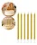 Vela De Aniversário Metalizada Dourado 19cm Kit Com 6 Unidades - Imagem 1