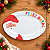 Travessa Oval de Melamina Natal Noel Aquarelado Branco e Vermelho – 35 x 25 cm - Imagem 1