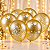 Balão de Látex Feliz Ano Novo Dourado 9 Polegadas 23cm - 25 Unidades - Imagem 1