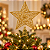 Estrela Ponteira de Natal Dourado 35 cm – Decoração para Árvore - Imagem 1