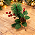 Galho Natal Berry Vermelho - 27cm com Cabo - Imagem 1