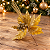 Flor de Natal Bico de Papagaio Amarelo/Dourado - 25cm com Cabo - Imagem 1