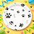 Prato de Papel Festa Patinhas de Cachorro 18cm – Pacote com 10 Unidades - Imagem 1