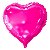 Balão Metalizado Coração Rosa - 20 Polegadas (50cm) - Flutua Gás Hélio - Imagem 1