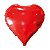 Balão Metalizado Coração Vermelho - 20 Polegadas (50cm) - Flutua Gás Hélio - Imagem 1