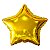 Balão Metalizado Estrela Dourada - 50cm - Flutua Com Gás Hélio - Imagem 1