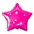 Balão Metalizado Estrela Pink - 50cm - Flutua Com Gás Hélio - Imagem 1