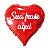 Balão Metalizado Coração Personalizado - Letra Alegra Branca - Imagem 1