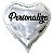 Balão Metalizado Coração Personalizado - Letra Alegra Preta - Imagem 1