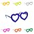 Óculos Coração Colorido Sem Lentes - 10 Unidades - Imagem 1