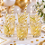 Canudo De Papel Biodegradável Dourado Listrado - 6x200 mm - 12 Unidades - Imagem 1