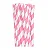 Canudo De Papel Biodegradável Rosa Listrado - 6x200 mm - 12 Unidades - Imagem 1