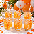 Canudo De Papel Biodegradável Laranja Listrado - 6x200 mm - 12 Unidades - Imagem 1