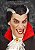 Peruca Drácula Vampiro Masculina com Mechas Brancas Halloween Fantasia - Imagem 1