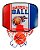 Cesta De Basquete Infantil Com Aro E Bola 30 X25 Cm - Imagem 1