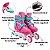 Patins 4 Rodas Infantil Feminino Rosa 28-31 Kit Proteção - Imagem 3