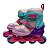 Patins Infantil Rosa Smoke Feminino Tam 32 ao 35 Led Fumaça - Imagem 9